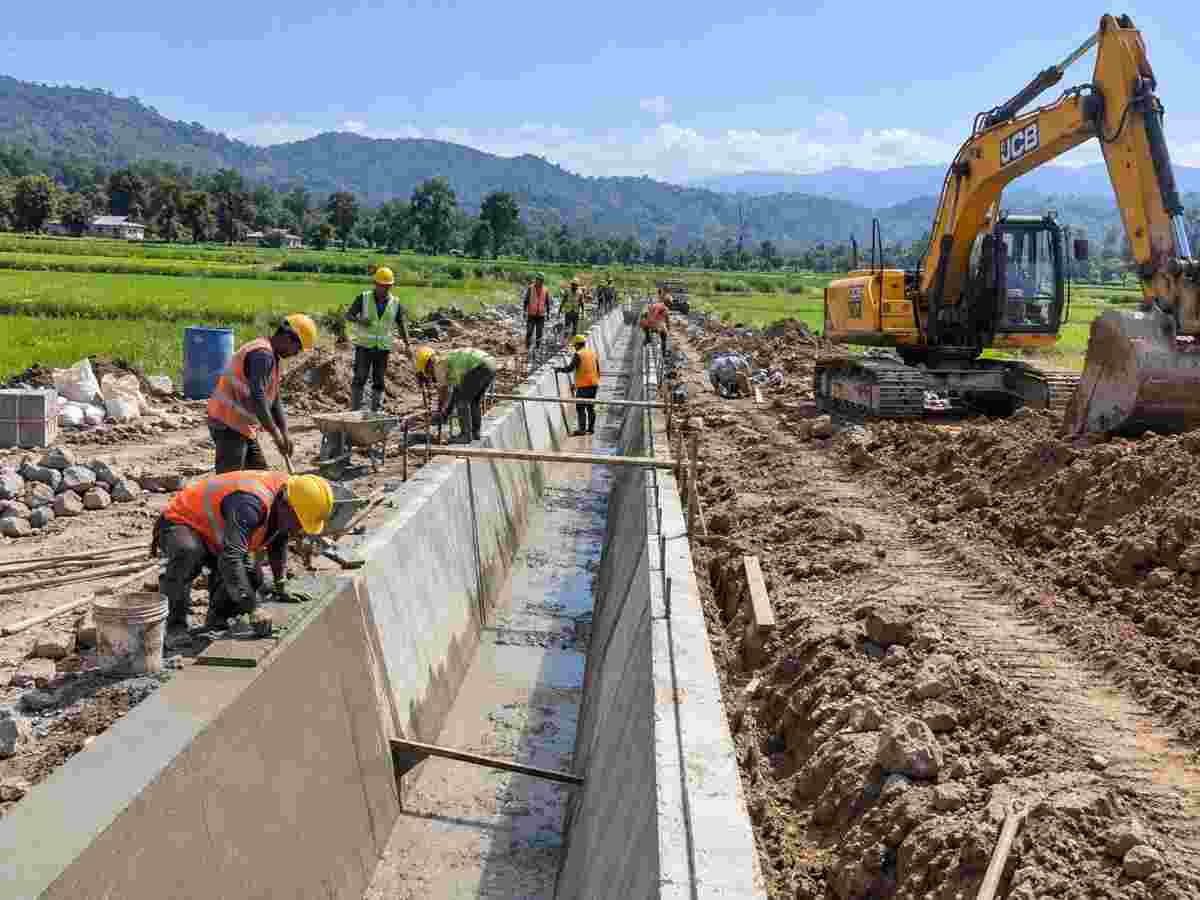 Canal and irrigation construction work