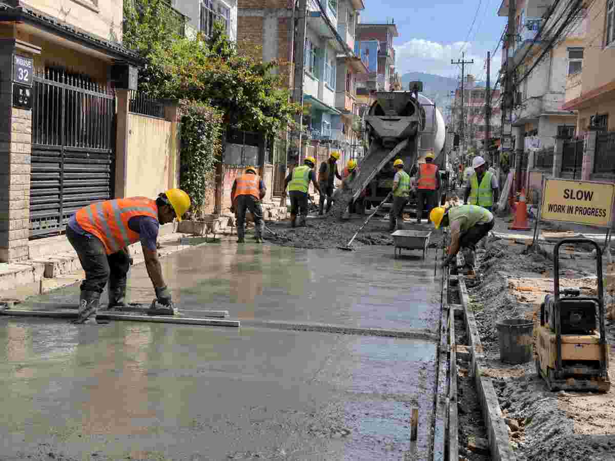 Road construction work by Kamala Construction Pvt. Ltd.